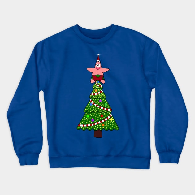 Patrick Christmas Star Crewneck Sweatshirt by Bridge_the_Ink